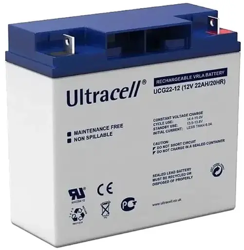 Акумуляторна батарея для ДБЖ Ultracell GEL 12 V / 22 А*ч (UCG22-12) - фото 1