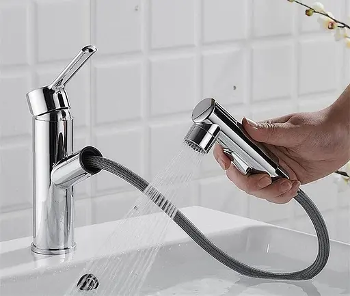 Змішувач для умивальника Zegor 3 в 1 KLF10-A012 з витяжною лійкою 30412 - фото 2