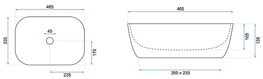 Умивальник Rea Belinda black mat накладний чорний матовий REA-U8470, Чорний матовий - фото 6