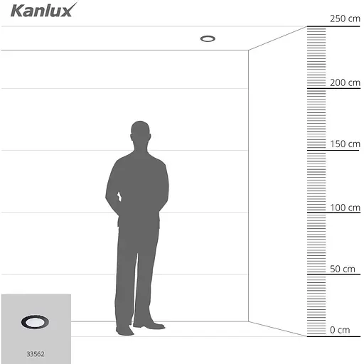 Світильник Kanlux Rounda V2LED6W-WW-B down-light (33562) - фото 7