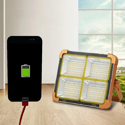 Прожекторный фонарь D8 12000 mAH на солнечной батарее + Power bank - фото 7