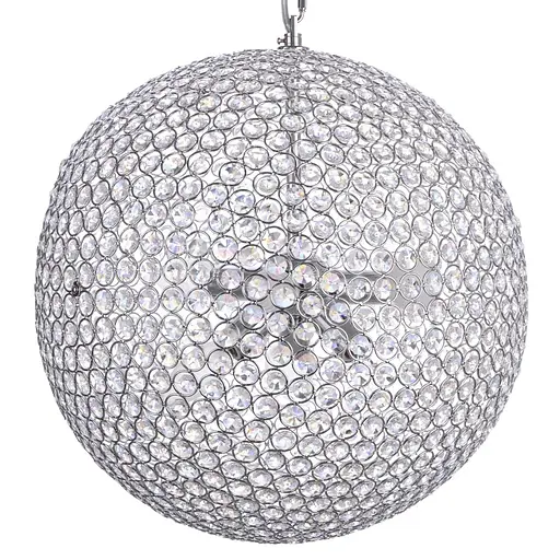 Люстра підвісна Brille кришталева куля E14 40W CH (BR-01386S/6) - фото 3