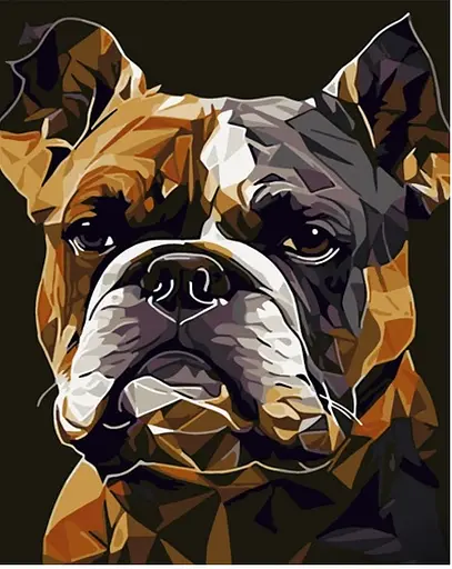 Набір для розпису по номерах Серйозний французький бульдог, Strateg, 30x40 см, SS6741