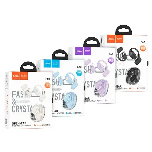 Навушники бездротові Hoco EA3 Talent open true wireless BT5.3/10hours фіолетові - фото 4