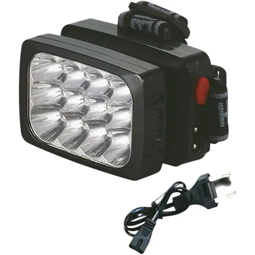 Фонарь LED Grunhelm GR-1837 аккумуляторный налобный 12 LED 1800 mAh (121287)
