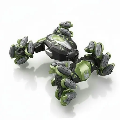 Радиоуправляемая Машина YJ 096-1 A-01, Трансформер 1:16, Колеса раскрывающиеся, Управ. жесты, Ролики, Акум. 3.7V, Зеленая