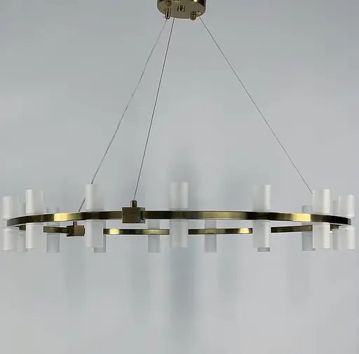 Современная подвесная люстра с миниатюрными плафонами Line.F Диаметр 55 см - фото 6