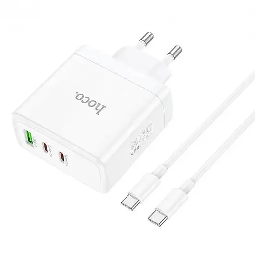 Зарядний комплект Hoco n30 glory pd 65 W three-port (2 c1a) fast charger set - фото 3