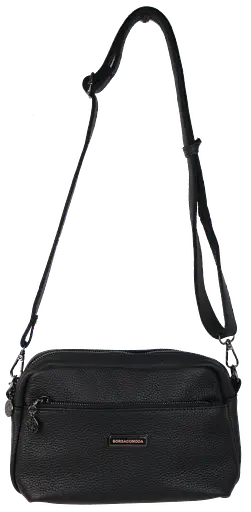 Женская кожаная сумка на плечо Borsacomoda черная sum0028725 - фото 3