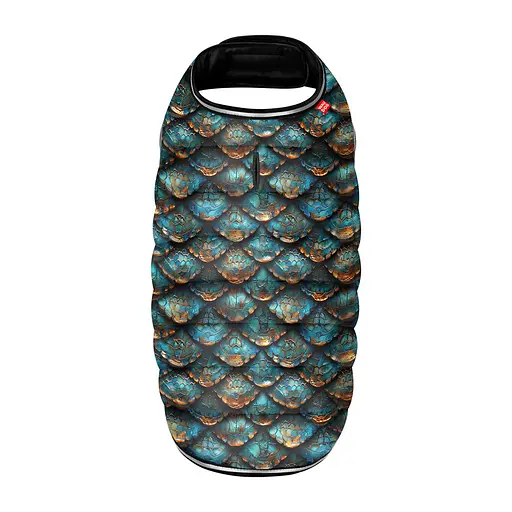 Курточка-накидка для собак Waudog Clothes малюнок Луска M А 37 см B 52-62 см С 36-47 см - фото 2