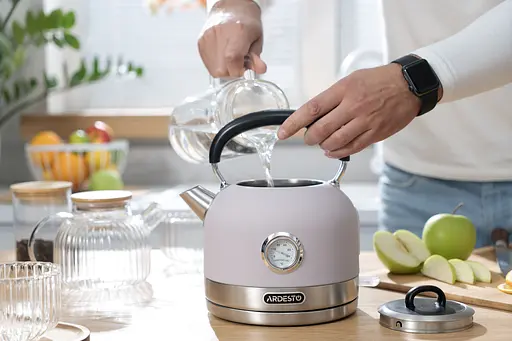 Ardesto Электрочайник EKL-F500L, 1.7л, металл, мат, Otter, лиловый - фото 5