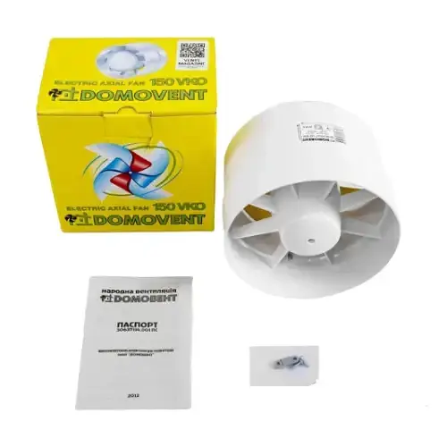 Бытовой канальный вентилятор Домовент 150 ВКО белого цвета - фото 10