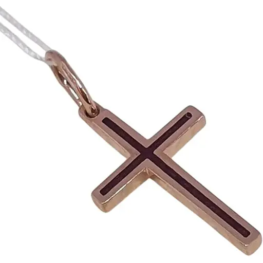 Золотий хрестик Харківська ювелірна фабрика з емаллю. 11589-МЕРУБ