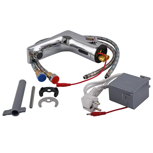 Змішувач сенсорний HOTEC 19.117 для умивальника з трансформатором гаряча холодна вода автоматичний - фото 2