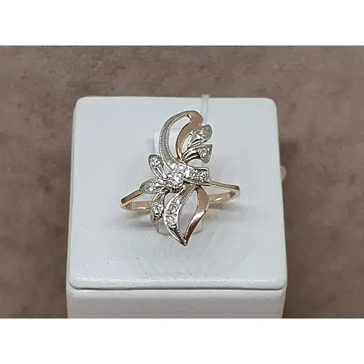 Золоте кільце Гаразд з діамантами. 302403 19 - фото 4