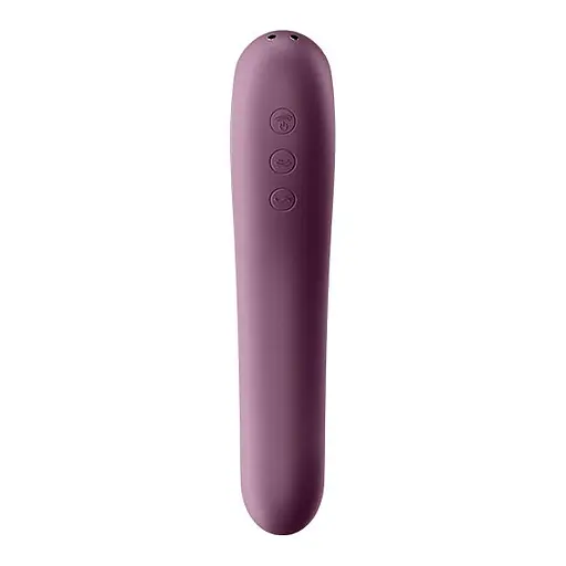 Вакуумний кліторальний стимулятор з вібрацією Satisfyer Dual Kiss фіолетовий - фото 3