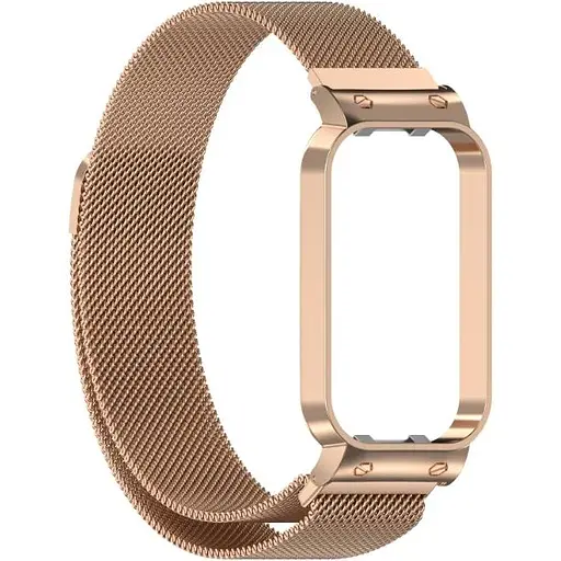 Ремінець DK CDK Metal Milanese Loop Magnetic для Xiaomi Mi Band 8 Active (016244) (rose gold) - фото 2