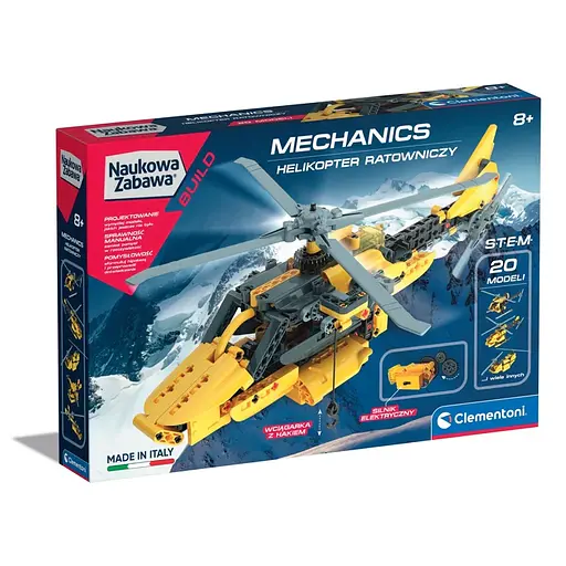 Інтерактивний конструктор 20 в 1 Рятувальний вертоліт Лабораторія механіки - Clementoni 50687