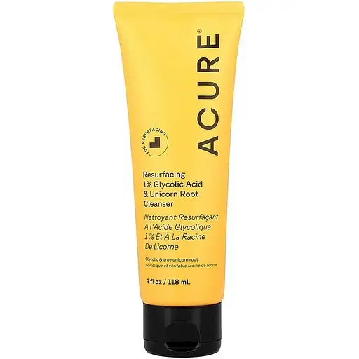 Засіб для вмивання Acure Resurfacing 1% Glycolic Acid & Unicorn Root Cleanser 118 мл