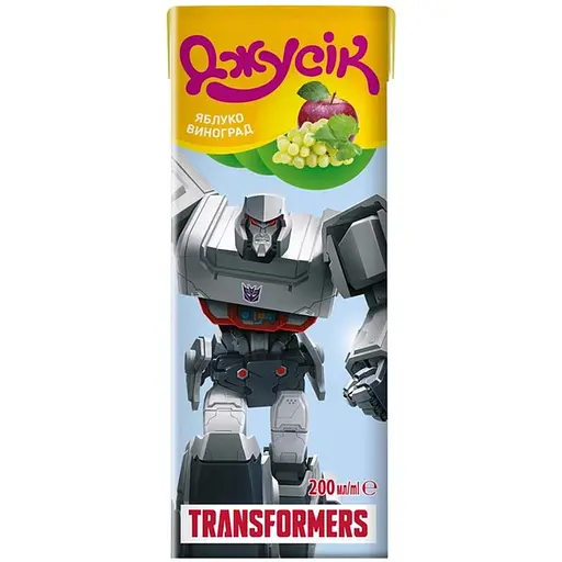 Упаковка нектара Джусік Transformers Яблочно-виноградный 2.4 л (200 мл х 18 шт.) - фото 2