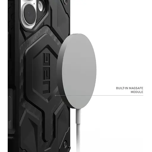 Оригинальный противоударный чехол UAG Monarch Pro MagSafe для iPhone 16 Plus Carbon Black 114455114242 - фото 7