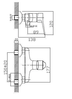 Смеситель для душа Imprese Witow 15080 Хром - фото 2