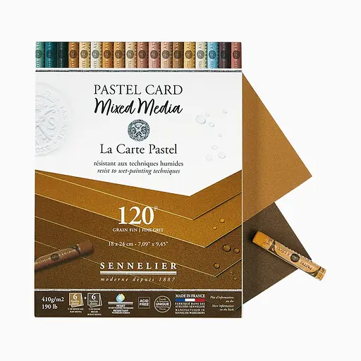 Блок пастельной бумаги Sennelier Pastel Card, 18×24 см, 12 листов, Земляные оттенки