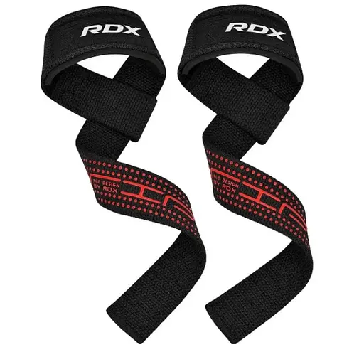 Лямки для тяги RDX S4 Gym Cotton Gel Straps Black Plus (WAC-S4B+) - фото 2