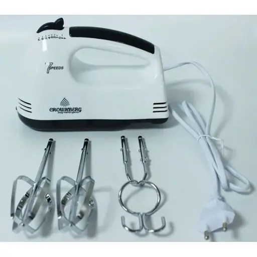 Стационарный электрический ручной миксер Crownberg CB-7321 с насадками для замешивания теста - фото 6