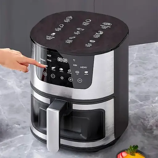 Аерофритюрниця безмасляна Rainberg RB-2268 на 8л сенсорне керування електрична 4200 Вт - фото 7