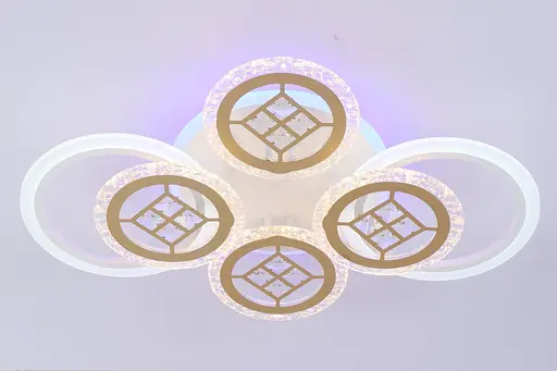 Люстра светодиодная VALESO V K39928-4 2 1 WT gold с пультом