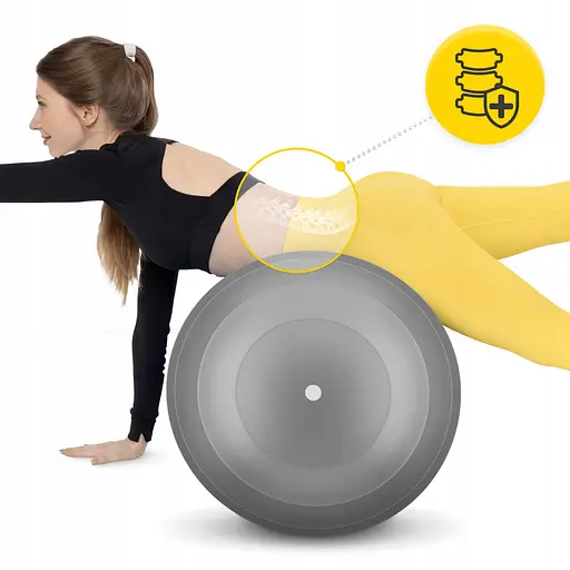 М'яч для фітнесу (арахіс) 4FIZJO Air Ball Peanut 45 x 90 см Anti-Burst Grey (P-5905973407175) - фото 6