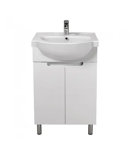 Тумба Мойдодир Tetris White 55 з умивальником Freja 55 Білий - фото 5