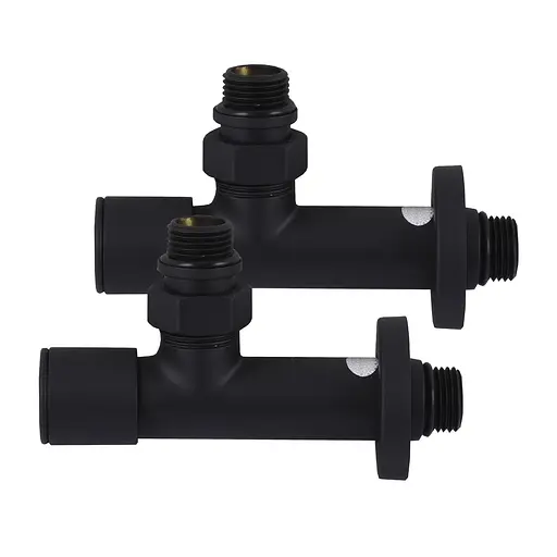 Набір Кран вентильний кутовий з американкою Solomon Lux 1/2″ 7777 (2шт.) Black 000020284 - фото 4