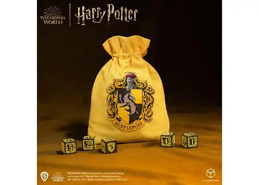 Набор кубиков Harry Potter. Hufflepuff Dice & Pouch (5 шт. + мешочек) (190142/2023/4/A/D6B) - фото 4