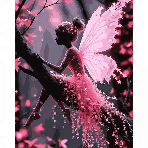 Картина за номерами Santi Мила фея 40х50 см LED підсвітка (956659) - фото 1