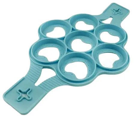 Силіконова форма для приготування оладок та яєчні у формі серця Cake Maker, A-plus Червоний 83896 - фото 8