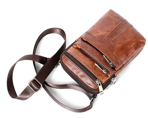 Чоловіча шкіряна сумка Vintage 13х21х4,5 см sum0012381 - фото 8