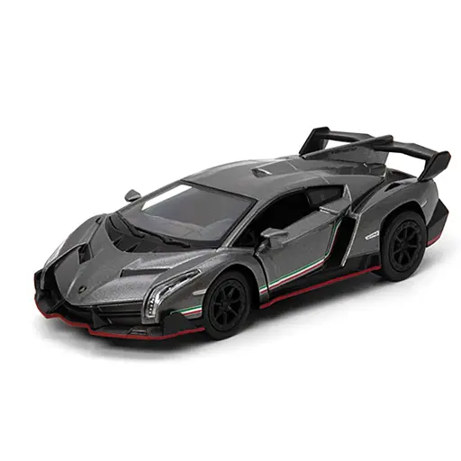 Металева інерційна легкова модель Lamborghini Veneno 5", відкриваються двері (В асортименті)