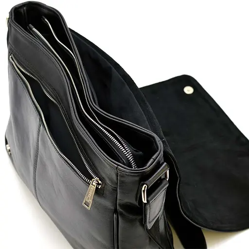 Кожаная мужская сумка через плечо TARWA 37х29х10 см sum0025894 - фото 2