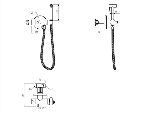 Змішувач для душу Gappo G7290 - фото 2