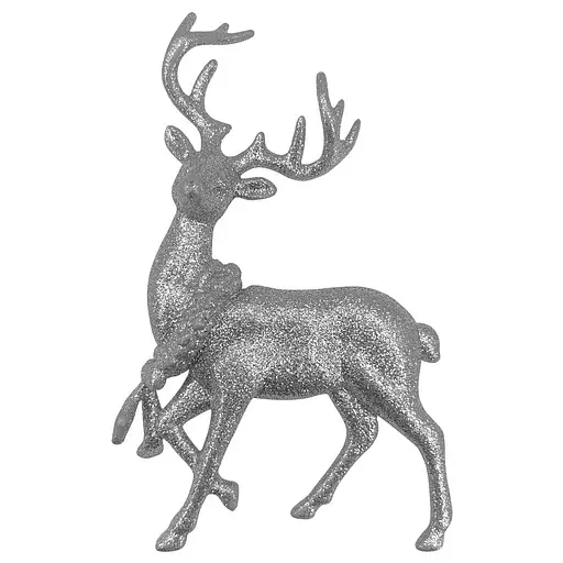 Елочная игрушка MIS LT Олень 8,5х13х3 см серебряный - фото 1