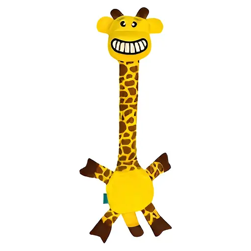 Игрушка для собак Barksi Жираф с хрустящей шеей и пищалкой  - фото 1