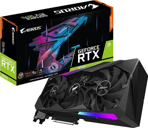 Відеокарта Gigabyte RTX 3070 8Gb Aorus Master LHR (GV-N3070AORUS M-8GD) (GDDR6, 256 bit, PCI-E v4.0 x16) Б/в - фото 7