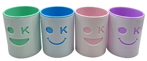 Подставка-стаканчик для ручек OK, 8001, пластиковая, 2 в 1 (в ассортименте) - фото 2