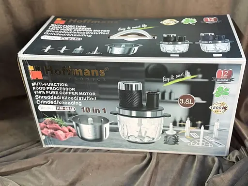 Блендер подрібнювач Hoffmans HM-8849 10 в 1, 2 швидкості 3.8 л Чорний 1800 Вт - фото 6