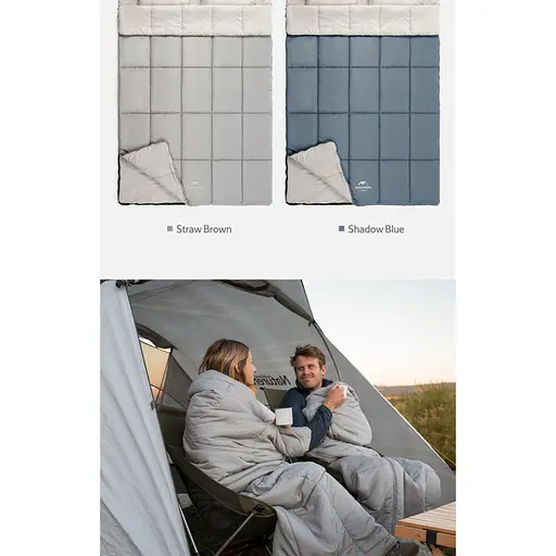 Спальный мешок двухместный Naturehike NH21MSD05, голубой - фото 5