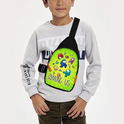 Сумка через плече дитяча Among Us 29х17 см сумка слінг для хлопчика (02027)