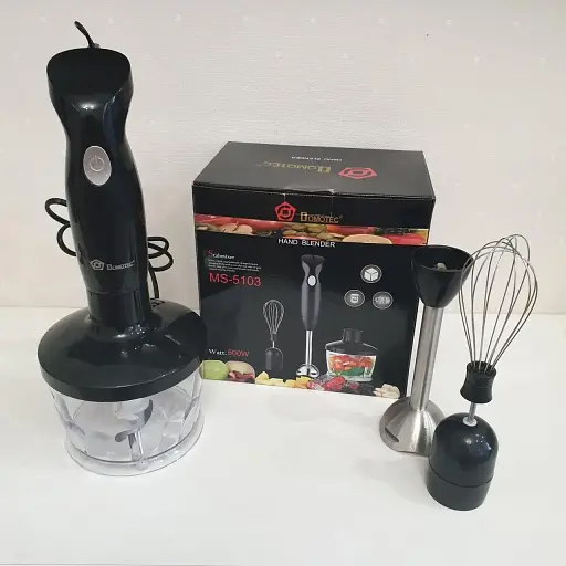 Блендер Domotec Ms-5103 3в1, ручной погружной блендер, миксер, кухонный комбайн, кухонный измельчитель 500 Вт - фото 4