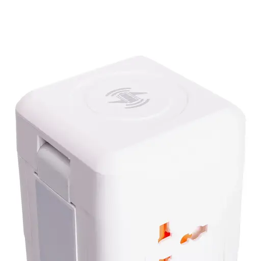 Мережевий фільтр-подовжувач Yiwu HP-5-11MF TOWER B24 4,8 м 12 розеток 3USB + 1PD LED-лампа білий  - фото 3